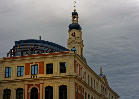 Lettonie - Riga - La flèche de l'hotel de ville