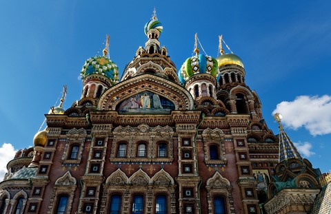 Russie - Saint Pétersbourg  fut créée de toutes pièces au début du XVIIIe siècle par Pierre le Grand - Cathédrale Saint-Sauveur-sur-le-Sang-Versé